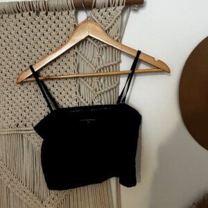 Anthropologie Cropped Black Tube Top